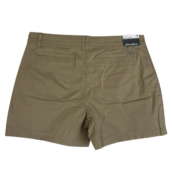 Eddie Bauer Slightly Curvy Women’s Hiking Shorts Tan  Size 16 NWT Gorpcore - Picture 2 of 8